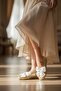 Girl's Gold Glitter Bowknot Orthopedic Stylish Ballet Flats - 6