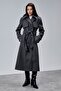 Dark Gray Regular Windbreaker Detailed Cashmere Coat - 3