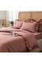 Double Frilled 100% Natural Cotton 4 Piece Duvet Cover Set
