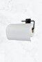 Black Paper Roll Towel Holder Napkin Holder Stainless Adhesive Design Hanger - 4