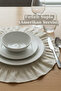 Ruffled Linen Supla American Service Round Dowry Set - 2