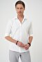 Men's Slim Fit Seersucker Fabric Patterned Long Sleeve White Shirt g 1592 - 3