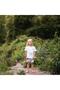 Organic White Little Duck Patterned Elastic Waist T-Shirt Shorts Boys Pajama Set