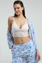 Women's Double Breasted Pigment Printed Summer Regular Fit Blue Bralette Set Ar3246-S-V1