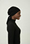 Pleated Tie Black Ready-To-Wear Turban Hijab Bonnet Suitable for Medical Use - 3