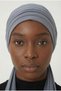 Pleated Tie Dark Gray Ready-To-Wear Turban Hijab Bonnet Suitable for Medical Use - 3