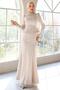 Necklace Detailed Fish Model Lace Hijab Evening Dress Stone 1058