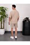 Men's Cream Crinkle Fabric Cotton Bottom + Top Set - 6