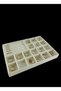 Domestic Production Baku Model Suede Cream Colored Drawer Jewelry Stand with Compartment and Drip