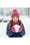 9-15 Years Old Waitress 3-Piece Set: Girls' Scarf, Gloves and Hat Set with Fleece Inside