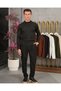 Men's Black Plain High Quality Quarter Fisherman Cotton Lycra Knitwear Sweater - 6