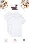 Özkan 42780 3-Pack Girls' Transfered 100% Cotton Ribbed Flexible Comfortable Short Sleeve Undershirt Undershirt