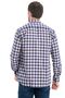 Men's Blue Checkered Winter Shirt Woolen Pocket Wide Cut - 5