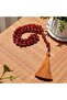 Natural Red Agate Prayer Tasbih, 33 Beads, 10mm Round Polished Stones with Tassel for Meditation - 7