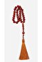 Natural Red Agate Prayer Tasbih, 33 Beads, 10mm Round Polished Stones with Tassel for Meditation