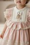 Baby Girl Evening Old Time Dress with Hair Clip Accessory 9-24 Months - 4