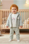 Baby Girl Bear Embroidery Detail 3-Piece Tracksuit Set (9-12-18 Months)