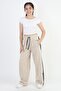 Girl's Casual Cut Combed Cotton Sweatpants with Pockets - 3