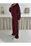 Women's Tracksuit Set Hooded Zip-Up Wide-Leg Side-Striped Sequin Model