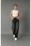 Baggy Jeans Buckle Detailed Navy Blue Top Coffee Tint Chemical Super High Waist Lycra Free