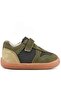 Bob Genuine Leather Khaki Green Barefoot Velcro Elastic Baby Sneaker Shoes - 3
