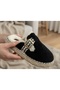 Slc Women's Buckle Closed House Slippers Winter Slippers