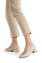 Valentina Beige Yanki Faux Leather Bow Detail - 2