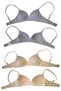 Teenage Girls and Children's Training Bra Cotton Padded Wire-Free Adjustable Straps Pack of 2 - 3