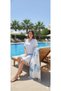 Seahorse Patterned Bamboo Pestemal Dress and Pestemal Pareo Set of 2 - 2