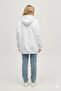 White Hooded Model Oversize Plus Size Regular Fit Unisex Large Size Sweatshirt - 4