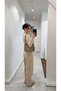 GOLD BUTTON DETAIL PANTS SET - 5