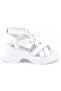Sauron Genuine Leather Comfort Orthopedic Women's Sandals White - 3