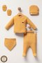 Autumn Breeze Mustard 5-Piece Newborn Baby Hospital Discharge Set - 3