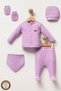 Lavender Garden Lilac 5-Piece Newborn Baby Hospital Discharge Set - 4