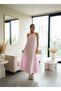 فستان ALOHA BOHO STYLE من الموسلين مفتوح من الخلف / وردي - 7