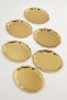 Ovaldi Gold Set of 6 Stainless Steel Oval Coffee Presentation Tray Serving Tea Tray Decorative Tray - 4