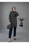 Anthracite Crew Neck Oversized Women's Knitwear Sweater Tunic - 3