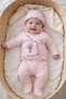 Baby Girl Newborn Pink Lavender Embroidered Luxury Hospital Release 100% Cotton