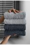Shawl 100% cotton Set of 4 Hand & Face Towels-line- - 3