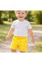 Boys' Shorts – Lace-Up Waistband – Vibrant Yellow – 100% Cotton – Combed Cotton Fabric - 8