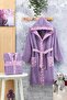 HOODED COTTON BATHROBE FOR GIRLS AND BOYS. - 2