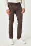 Men's Brown Non-Kneeling 360-Degree Stretching in All Directions Comfortable S Slim Fit Slim-Fit Pants