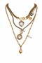 Steel 3-Piece Watch Detailed Zr Model Special Design Necklace