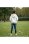 Girl's Sweat Shirt Hooded Rose Gold University Printed Off White - 5
