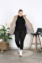 Spring Plaid, Quilted Coat, Hooded Coats, Plus Size, Water Repellent, with Bib, Mink - 2