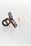 Tokaland Set of 2 Transparent Patterned Shiny Non-Slip Hair Clips