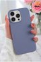 iPhone 14 Pro Max Case Velvet Launch Erasable Colorful Soft Silicone Cover Lavender - 6