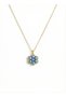 Steel 22K Heart Evil Eye Octagon Necklace 45 cm |   Gold Color Non Tarnish Women Jewelry Steel Necklace - 4