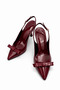 Miley Bow Detailed 9cm Heeled Women's Heeled Shoes - 4