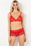 Non-Wired Transparent Fancy Bra Mini Skirt Set - 4